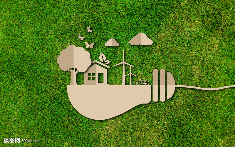 點亮環保之光 創意燈泡環保海報設計